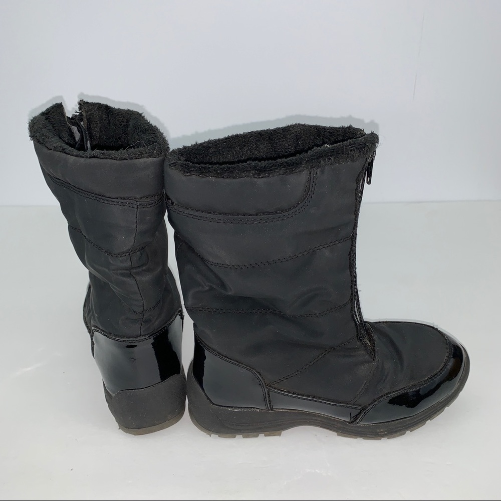 Black Zipper Lined Snow or Rain Boot Size 1